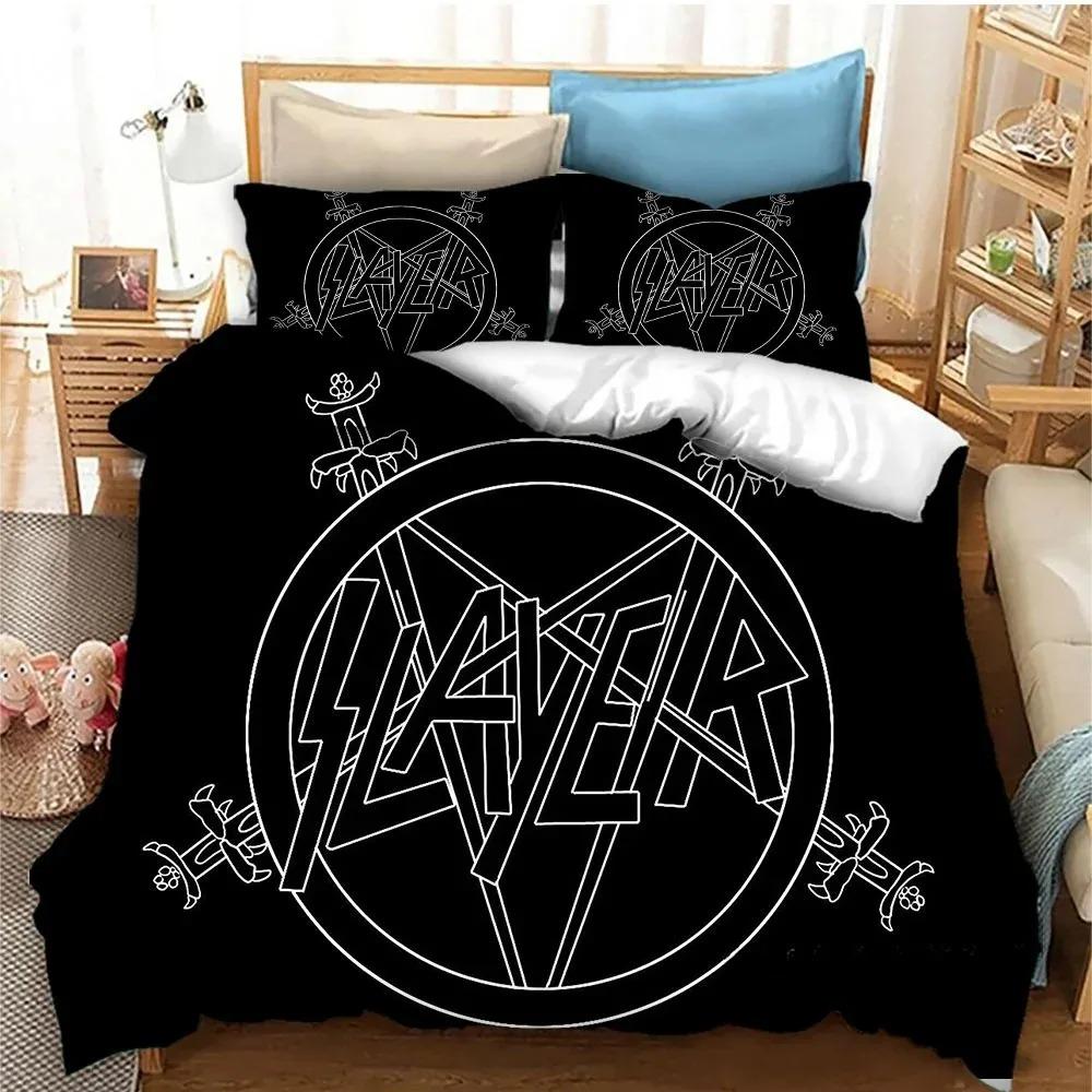 Slayer Heavy Metal Band Music Bedding Set Bedroom Soft Modern Bedspreads Comefortable Duvet Cover Quilt Cover And Pillowcase