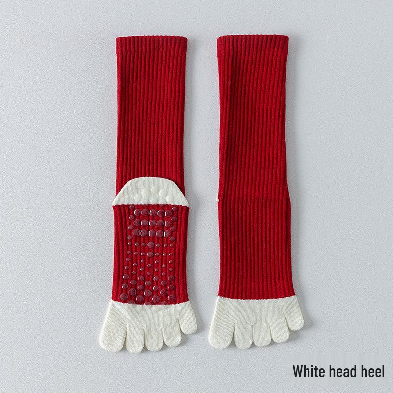 Women s Mid-Calf Compression Yoga Socks – Non-Slip, All-Season, Versatile for Autumn & Winter.