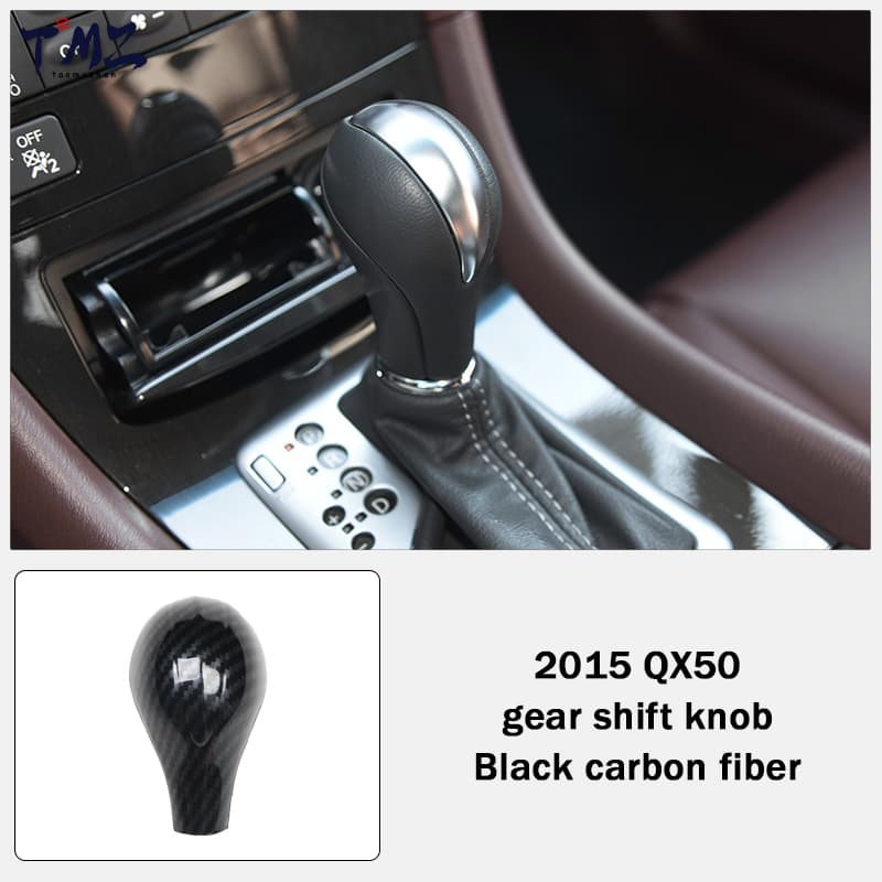 Center Console Panel Black Carbon Fiber Cover Trim Direct Fit Interior Decor Accessories for Infiniti QX50,2015 Left Hand Drive
