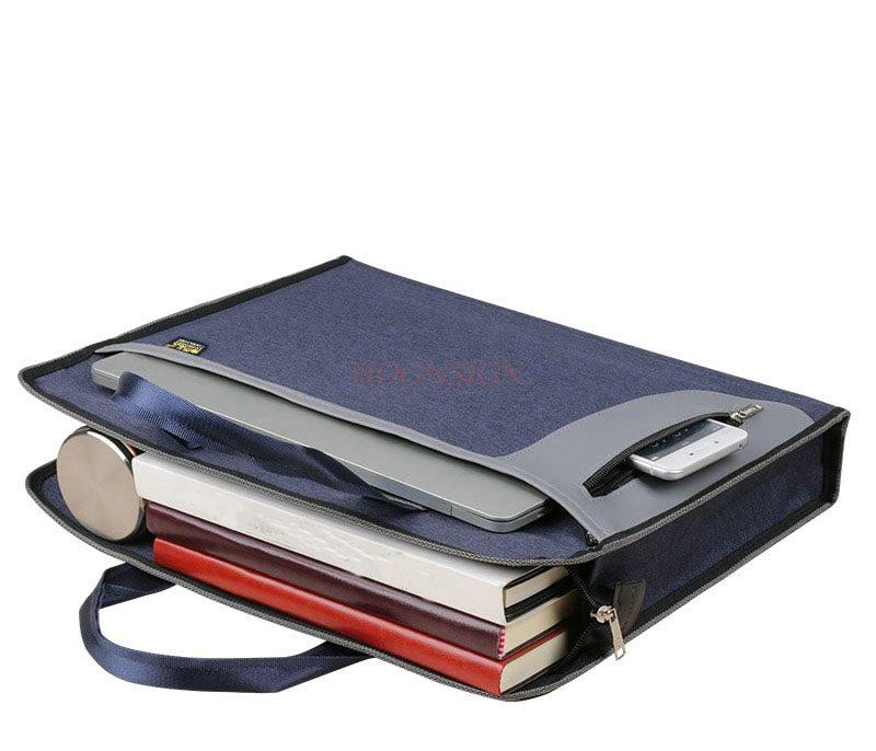 1pcs File bag canvas zipper large capacity men's official documents women's hand-held multi-layer handbag