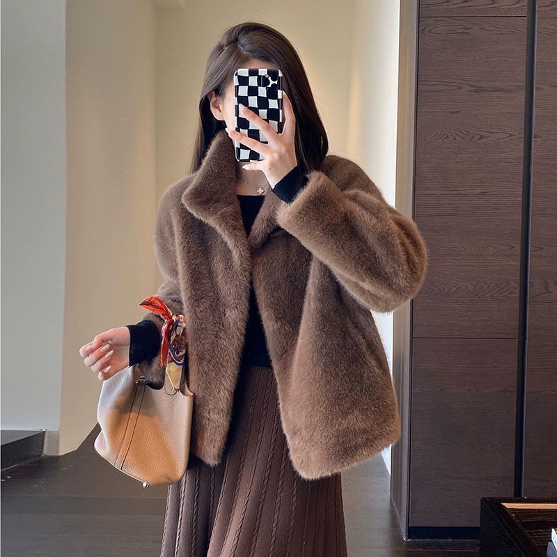 Autumn Winter Women Waterproof Coats Korean Fashion Chic Youth Stand Collar Thicken Cardigan Short Jackets