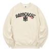 KAN6312 Kmc 0159 Lettering Khan Symbol Fleece-Lined Sweatshirt Cream