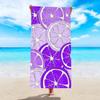 Lime Green Citrus Slice Beach Towel, Fresh Green and Yellow Lemon/Lime Pattern Towel for Refreshing Summer