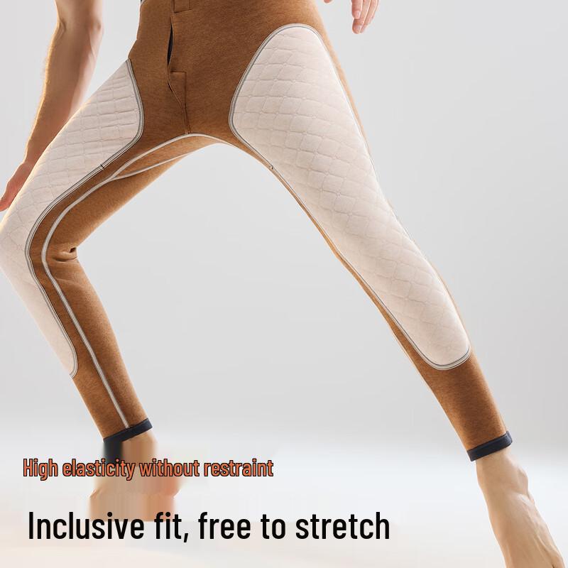 Męskie bardzo ciepłe spodnie termiczne z mieszanki wełny