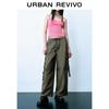 UR 2024 Spring Women's Casual Cargo Wide Leg Pants