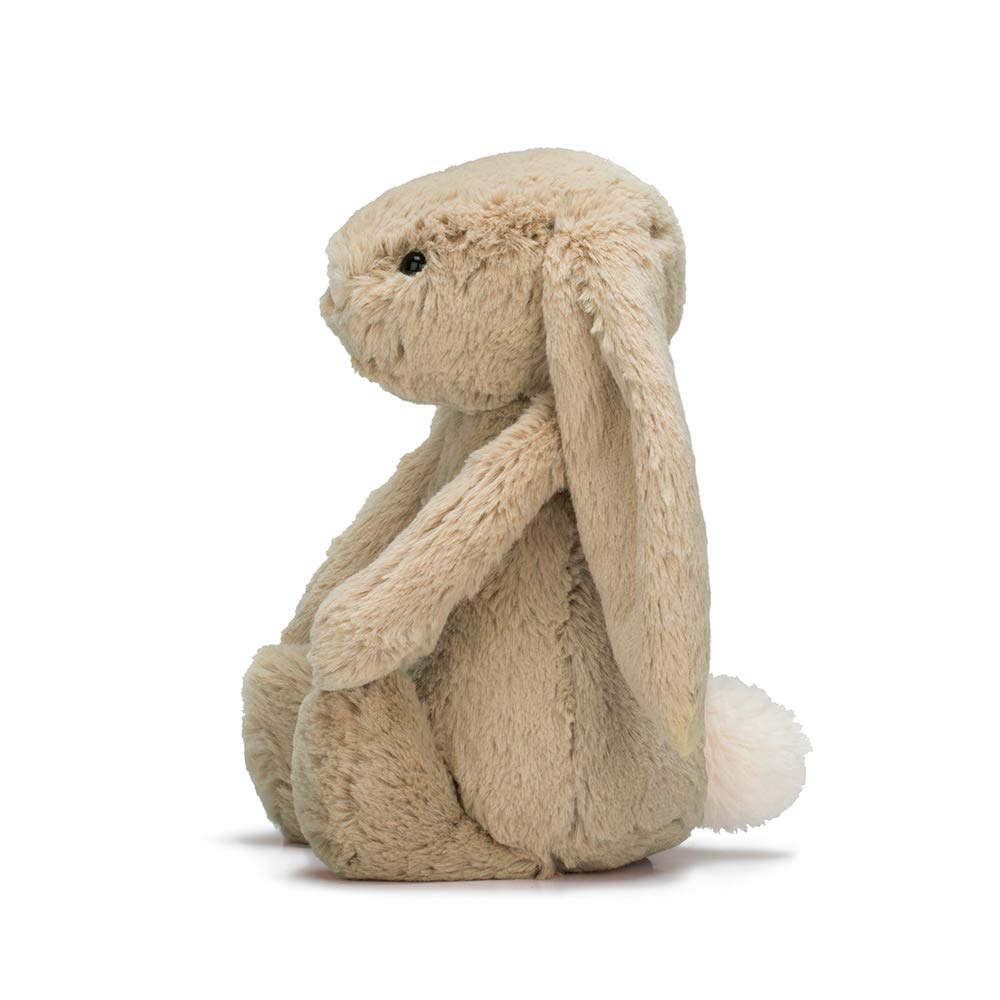Jellycat Bashful Bunny M Plush Sitting Height Beige Toy, Rabbit, 20cm,