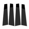 4Pcs Car Door Window Pillar Posts Trim Covers Stickers Black for Porche Panamera Accessories Carbon Fibre 2009-2016