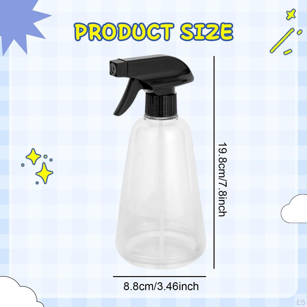 Spray Bottle Adjustable Fine to Stream Mist Leakproof 500ml Empty Sprayer for Gardening Pet