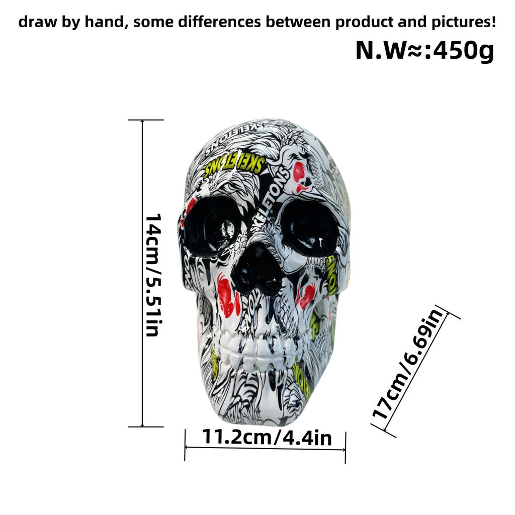 Latest Halloween Transfer Skull Top Ornaments Ghost Festival Halloween Party Decorations Resin Craft Ornaments Durable