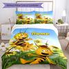3pcs Custom Name Maya the Bee Bedding Set Duvet Cover Closure Includes 1 Duvet Cover & 2 Pillowcases, Soft and Comfortable for All Seasons.