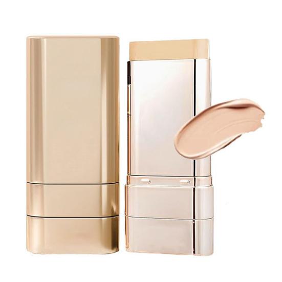

2-In-1 Dual-Ended Foundation Stick with Brush Full Coverage Contouring Foundation Waterproof Lightweight Long-Lasting All Skin Types Concealer Stick природний