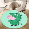 Dinosaur Costume,Peppa Pig Chair Mat Round Rug Office Carpet, Machine Washable, Non Slip, Suitable for Living Rooms, Bedrooms