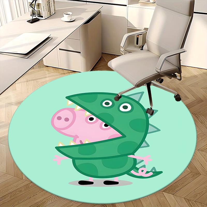 Dinosaur Costume,Peppa Pig Chair mat Round Rug Office carpet,Non slip, Suitable for Living Rooms, Bedrooms Decor1205048a