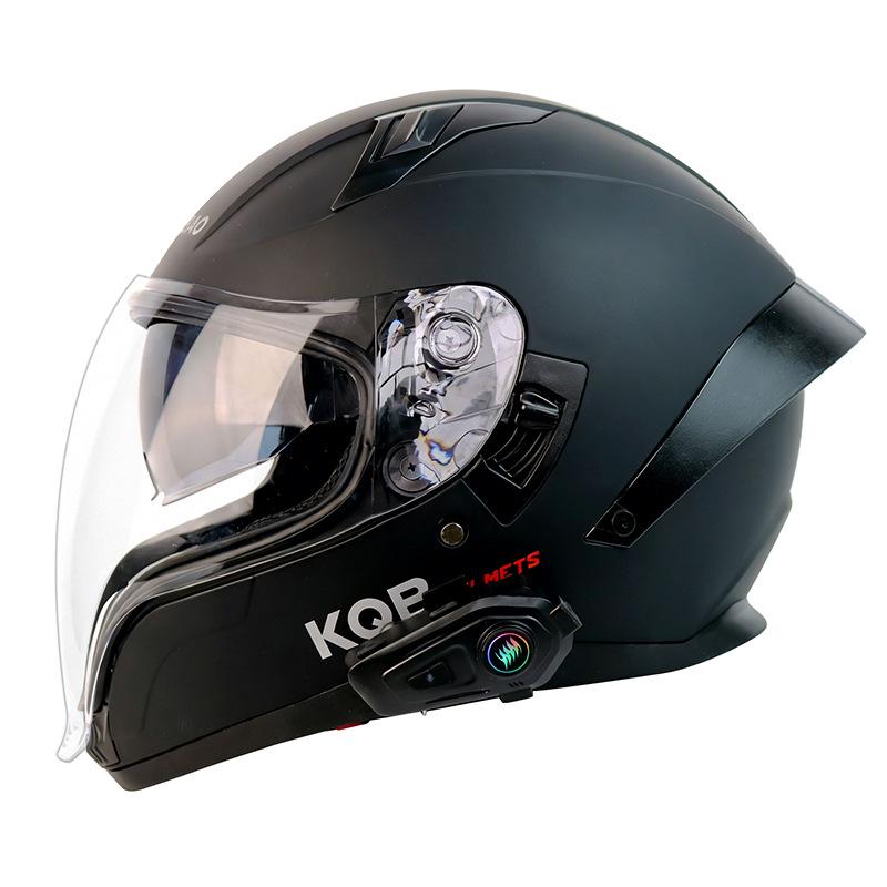 Cool Rider Bluetooth Full Face Motorcycle Helmet: Safe, Long Battery Life, Built-in Earphones, Wide View for Navigation