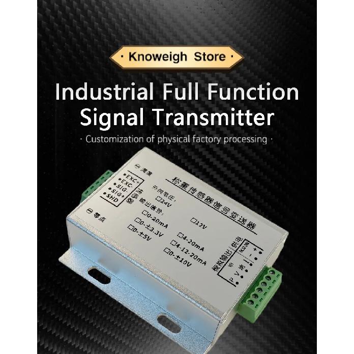 Single Output Analog Transmitter 0-10V 4-20mA for Strain Gauge Load Cell Sensor, High Accuracy, Anti-Interference, Durable