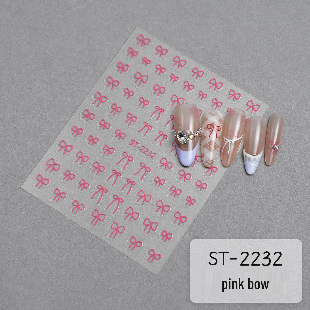 

Trendy Bow Nail Art Stickers - Multi-color, Sweet & Fresh Design