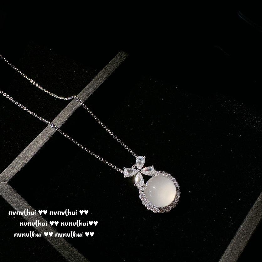 Ice Seed, Chalcedony Water Drop Gem Necklace, Water Spirit, High Ice Chalcedony Flower Earrings, Lychee Frozen Ring.