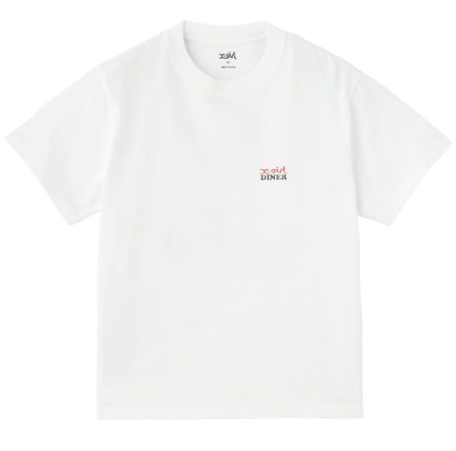 Casual Hamburger Distressed White X-girl S/S Tee, Women's,