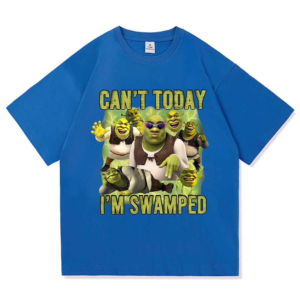 Cant Today Im Swamped T Shirt UnisexWomen Harajuku Aesthetic Graphic Funny Anime TShirt High Quality Vintage Cotton Tees Shirts