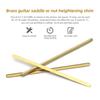 MAXCHEER 3-Piece Brass Saddle/Nut Height Adjustment Shim with Durable Gasket, 72x2.8mm, 3 Thicknesses: 0.5/1.0/2.0mm, Luthier Tool