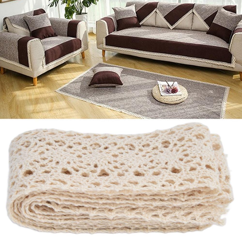 1pcs Beige Cotton Lace Trim 1.6in Wide DIY Sewing Lace Elegant Crochet Lace Ribbon For Decoration