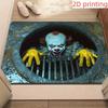 1pc Horror-Themed Door Mat Spooky Climbing Figure Design Non-Slip Durable Non-Woven Fabric Easy To Clean Room Home Decoration