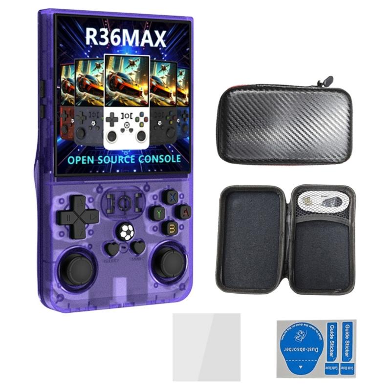 Open Source R36Max 4Inch IPS Screen Handheld Video Game Console Linux System Pocket Game Player Kids Gift