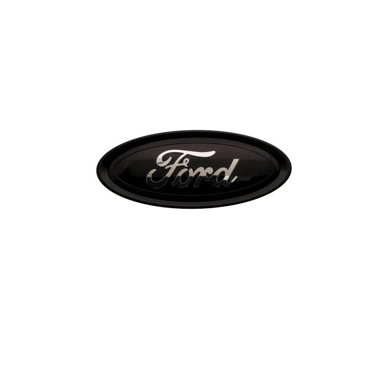 9.5cm 2Pins Auto Front Hood Emblem Rear Trunk Badge Decal Sticker For Ford Focus Mk2 Mk3 Fiesta Mk7 Ranger Mondeo Mk4 S-MAX Kuga