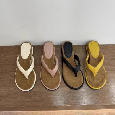 French Flip-toe Beach Vacation Shoes Flip-flops Versatile Wedge Heels Flip-flops Women's Summer Sandals