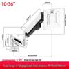 Industrial Universal Wall Mount Articulating Monitor Bracket with Extendable Arm and Adjustable Height for Vertical Screens