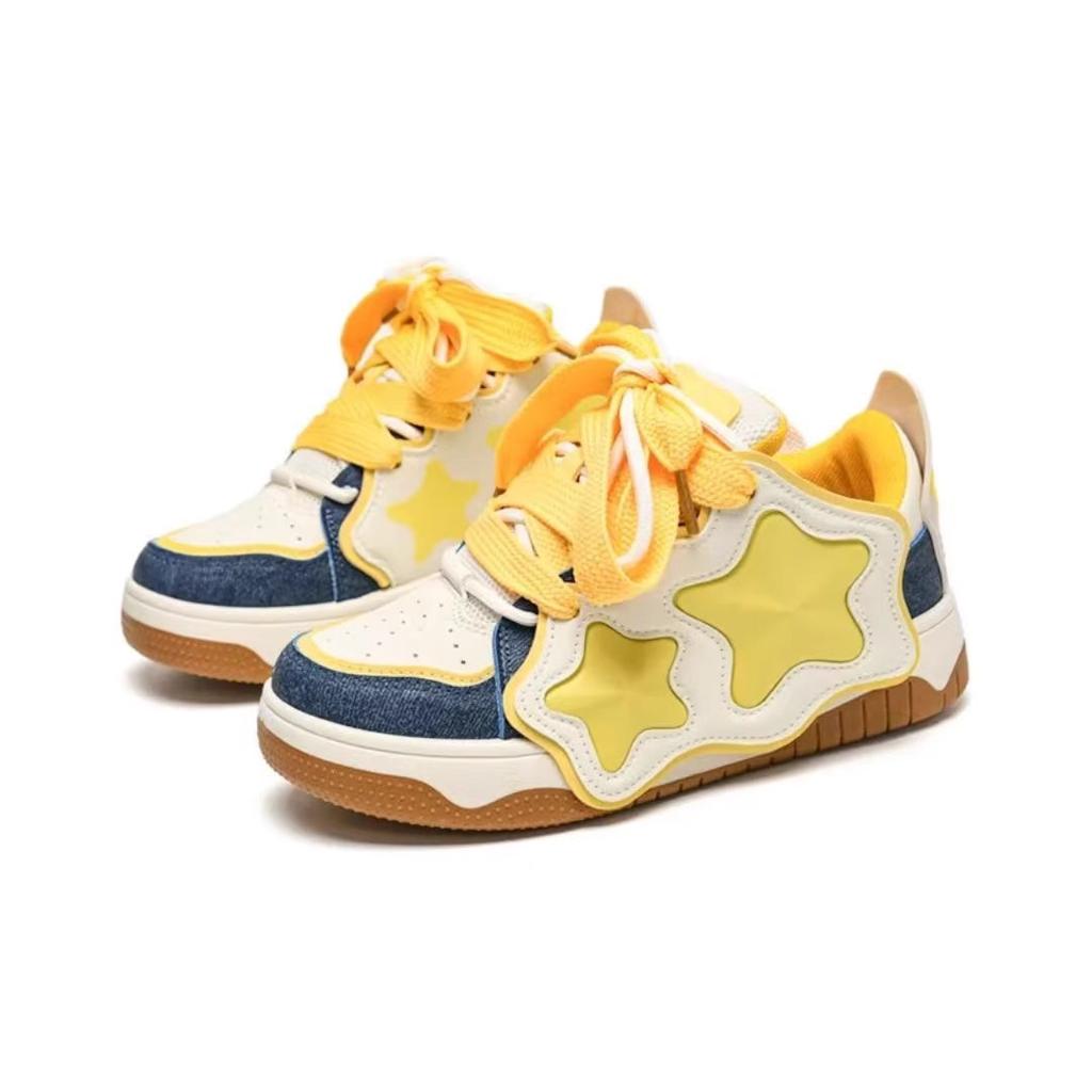 Niche Design Star Bread Skateboard Shoes Summer American Retro Casual Shoes Platform Versatile Sports Shoes