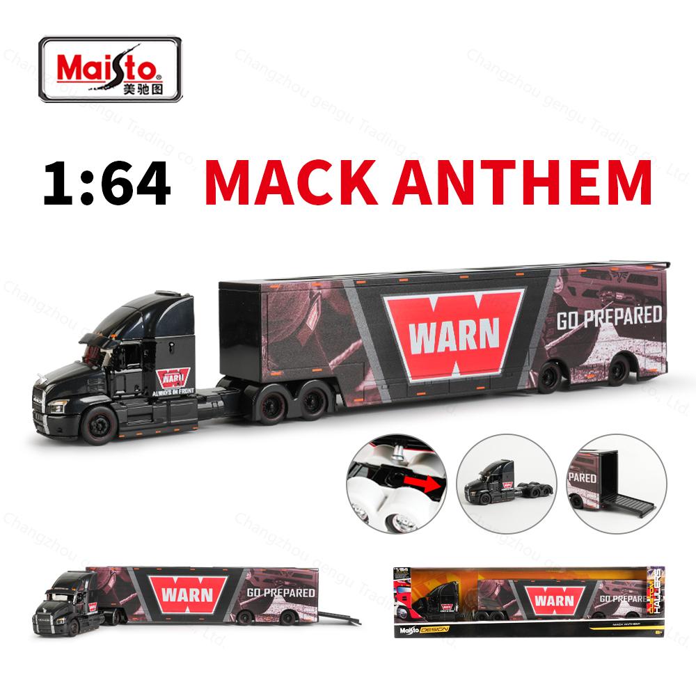 Maisto 1:64 Mack Anthem Trailer Haulers Container Static Die Cast Vehicles Collectible Hobbies  Model Car Toys