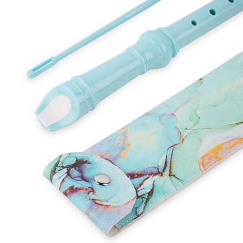 Jasenna Soprano Recorder, 8-Hole C Key, for Elementary School Students and Beginners, Includes Cleaning Stick, Fingering Chart, and Leather Storage Ba