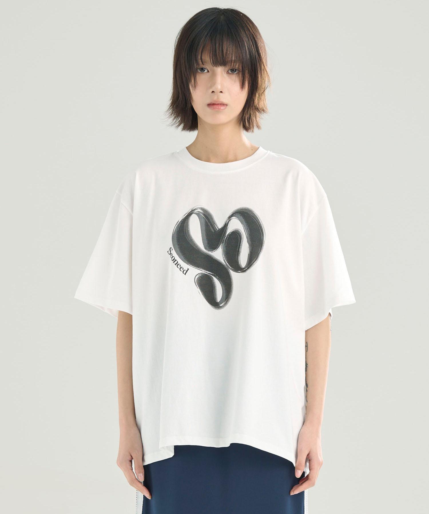 Sunnid Heart Over T-Shirt White White/Free