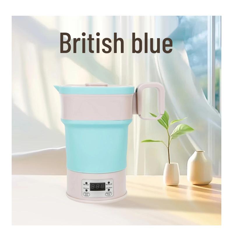 Portable Folding Silicone Electric Kettle with Touch Control and Global Voltage Adapter (110V-220V)