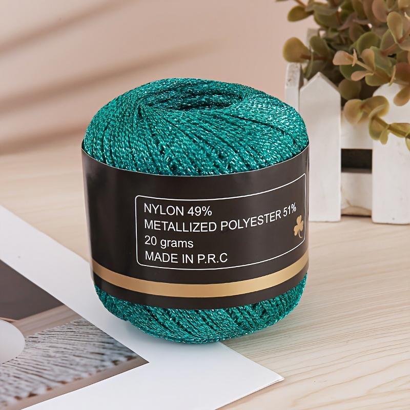 

120м ПЭТ Универсальная Золотая Серебряная Гибкая Металлическая Нить Сверкающая Ручной Вязки Блестящая 2мм Прочная Блестящая Пряжа Ремесленного Качества армия зеленый