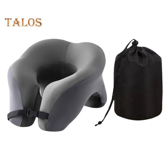 

Портативная дорожная подушка для поддержки шеи с сумкой для хранения Эргономичный дизайн Мягкая износостойкая подушка для шеи, которую легко носить с собой серый