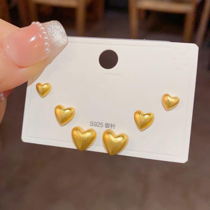 Cartoon geometric earrings light luxury fashion versatile stud earrings temperament versatile high sense niche design earrings