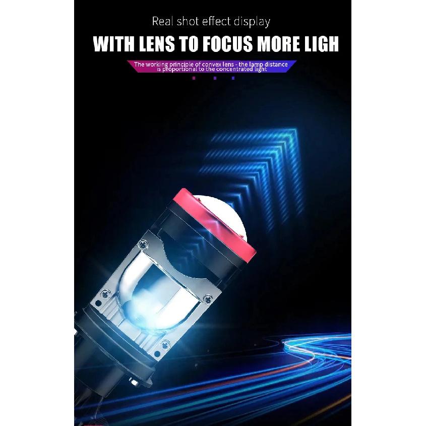 2PC Y7 Automotive LED Headlamps H4 Lens Super Bright Tangent Focusing High and Low Range Integrated LED Automotive Headlamps