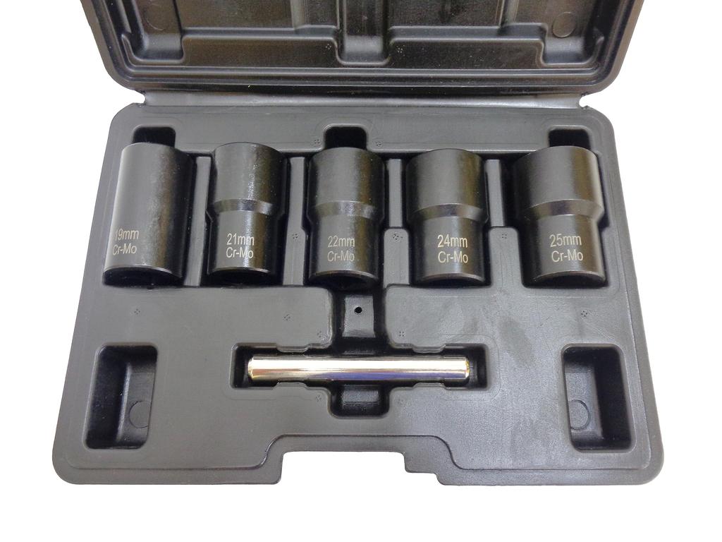 Lock Nut Buster Wheel Lock Nut Removal Socket Set 19mm 21mm 22mm 24mm 25mm Twist Turbo Socket Lock Nut Removal Tool Impact Wrench Compatible
