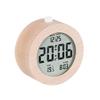 Nordic style solid wood alarm clock simple wood clock multifunction LCD electronic clock handmade clock 2106