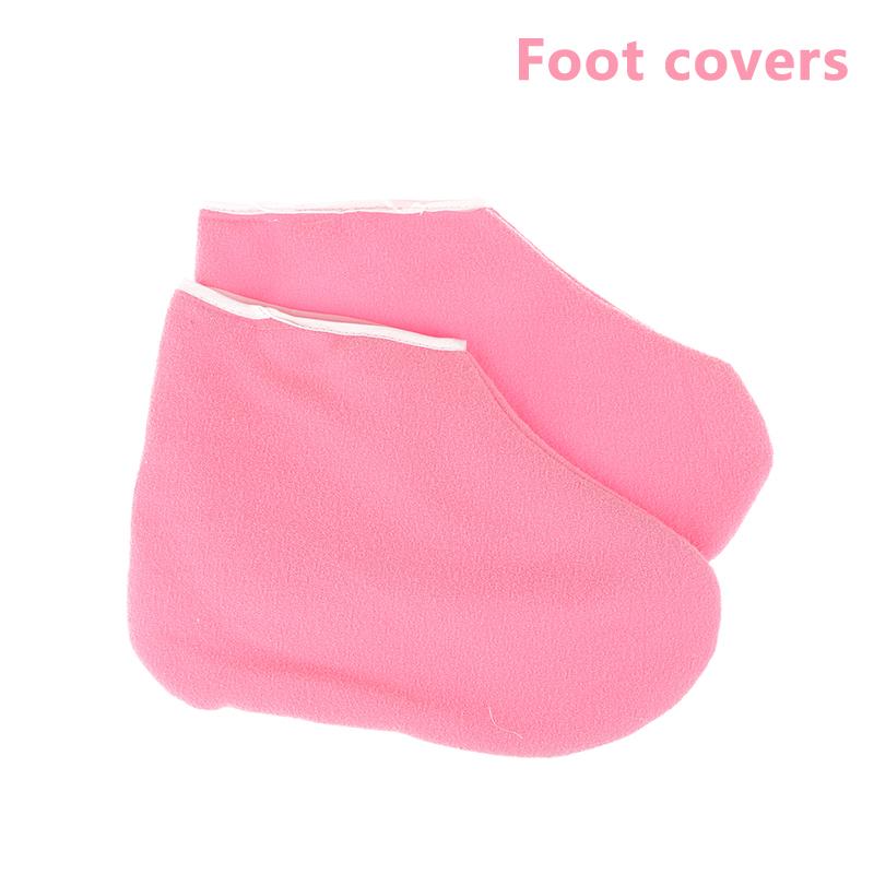 1Pair Paraffin Wax Waxed Cotton Footmuffs Booties Hydrating Mask Spa Moisturizing Socks Gloves Covers Bath Liners