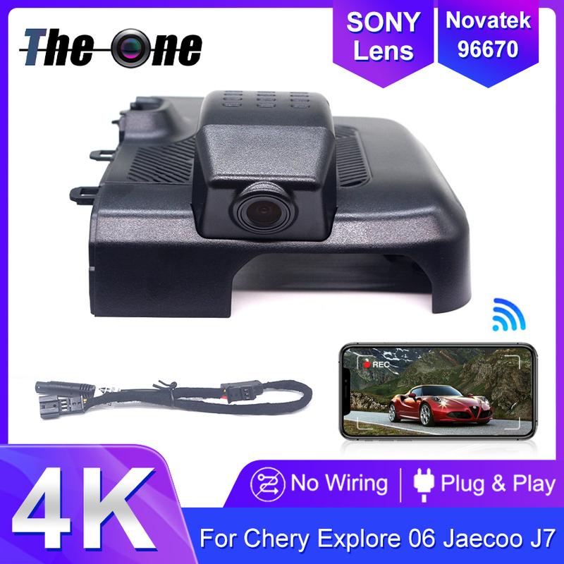 4K Front And Rear Camera Wifi DVR Dash Cam Original For Chery Explore 06 Jaecoo J7 2023 2024 2025,Plug And Play Car DVR With APP
