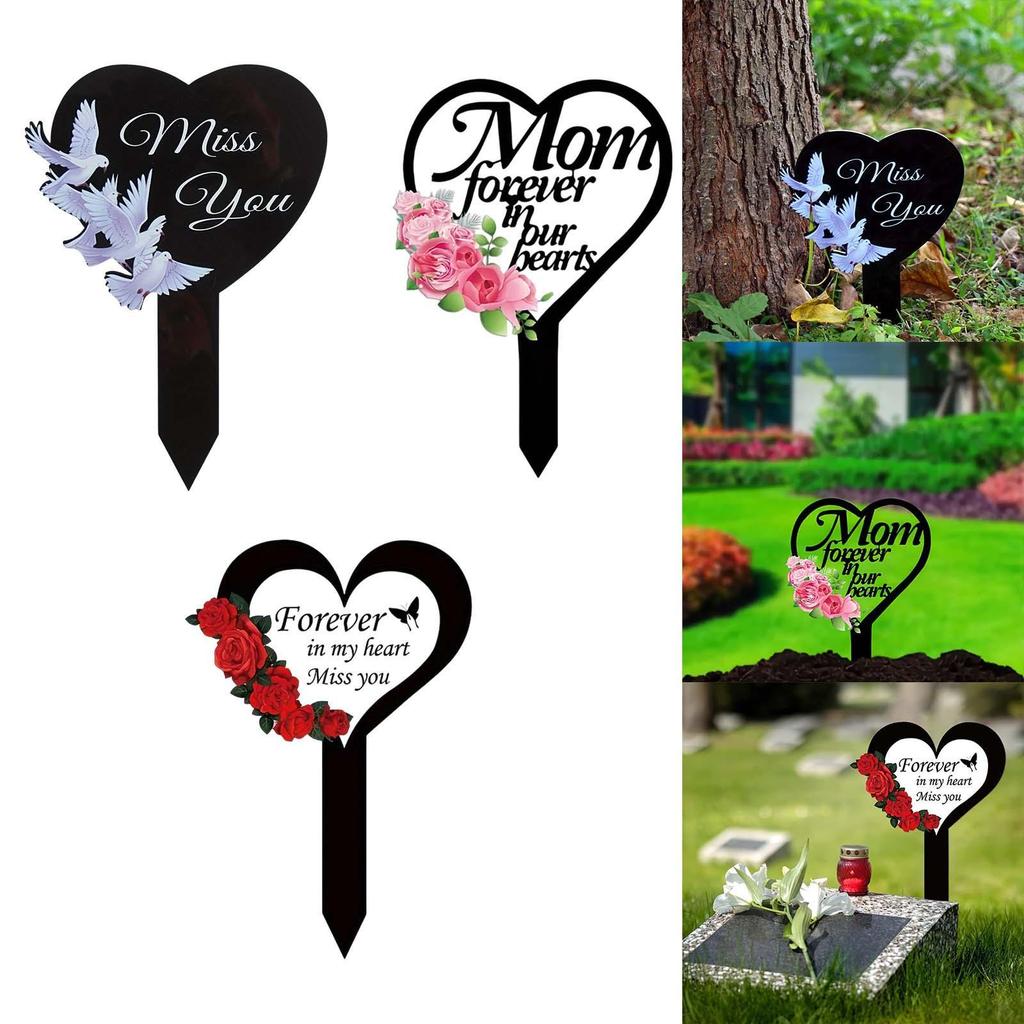 Garden Stake Sturdy Unique Ornament Gifts Patio Stake Versatile 2D Acrylic Plaque for Porch Backyard Pathway Outdoor Patio