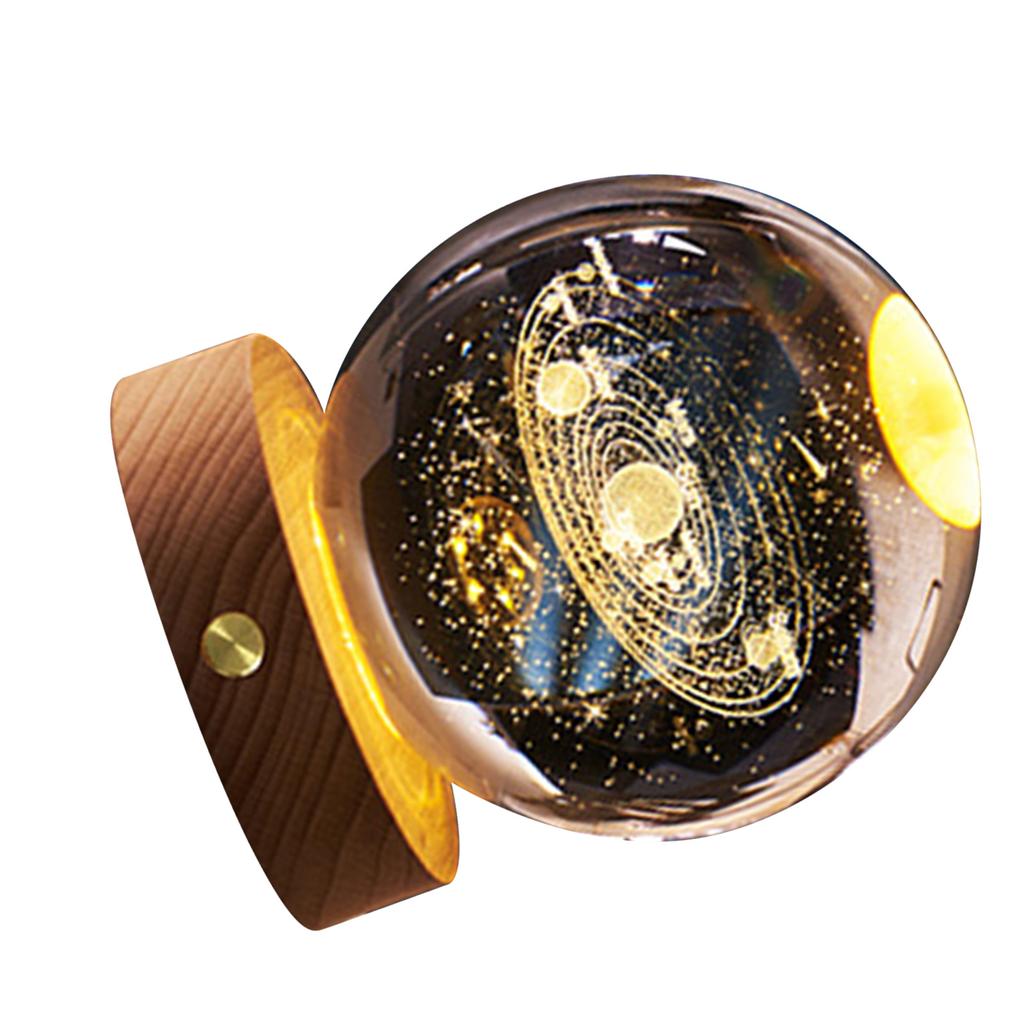 3D Crystal Ball Night Light Rechargeable Battery Soft Light Multifunction Crystal Ball Lamp with