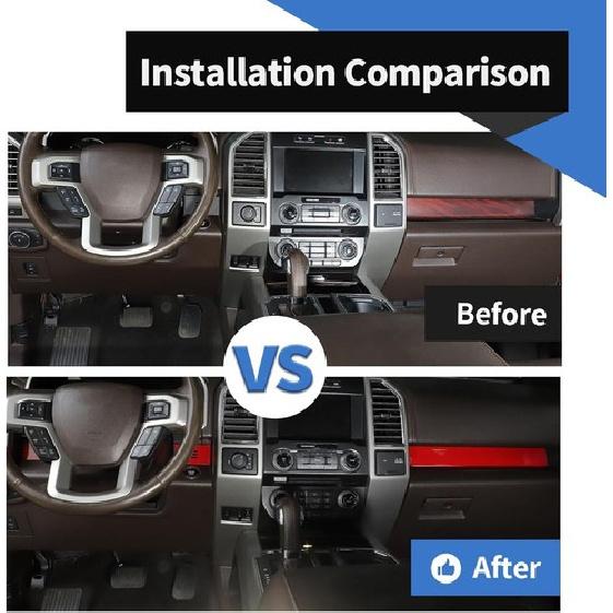 4pcs Center Console Dash Cover Trim for Ford F150 2015- Interior Accessories