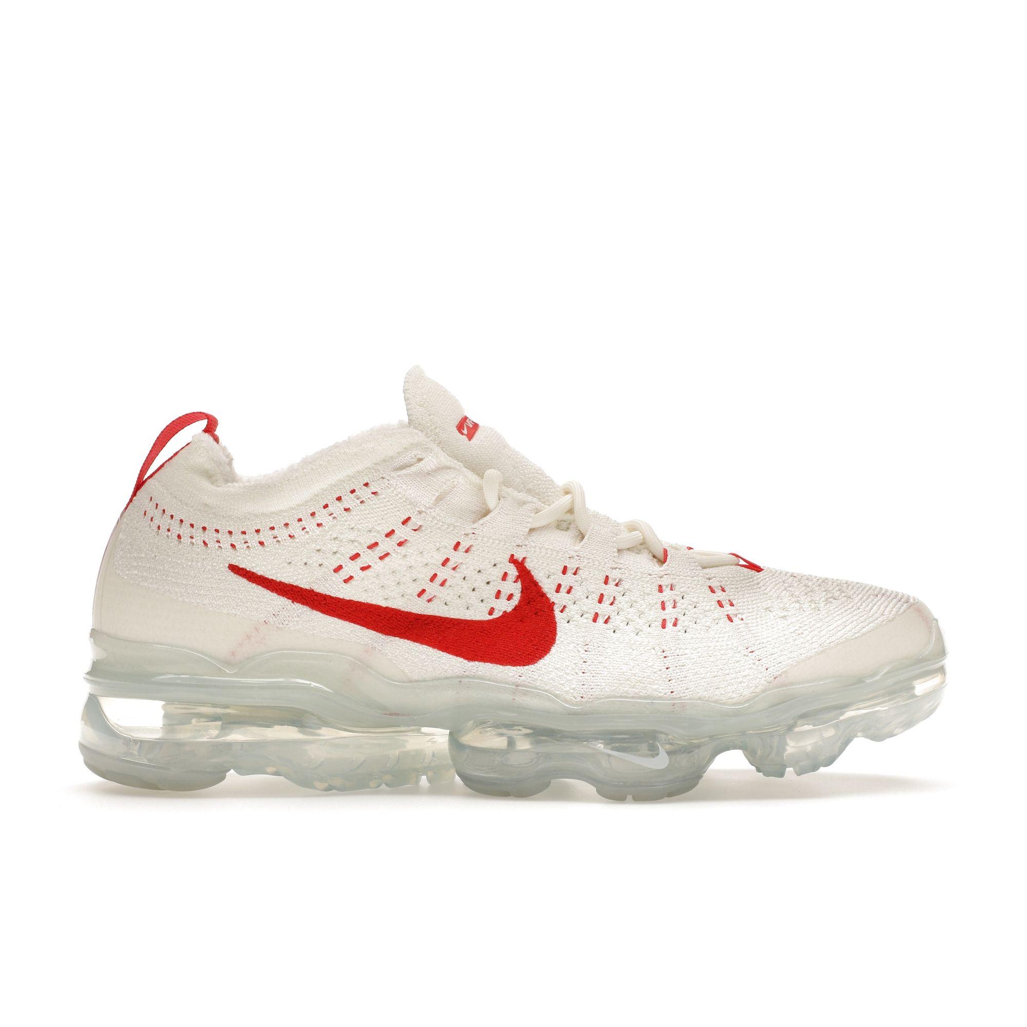 

Nike Air VaporMax 2023 Flyknit Sail Track Красные мужские кроссовки Cream Phantom Metallic-Silver DV6840-102