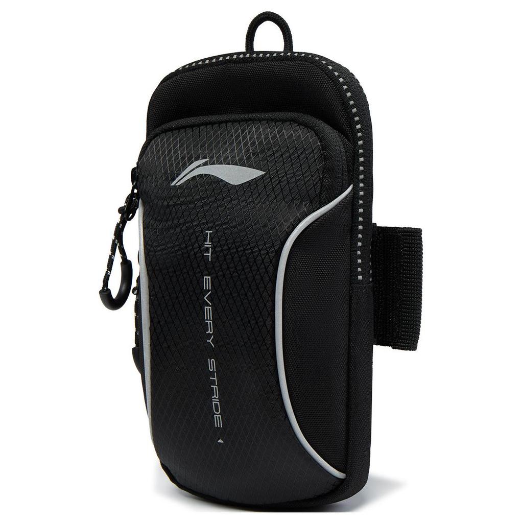 New LiNing Polyester Arms Bag Cell Phone Pouch Unisex Black ABDV087-1