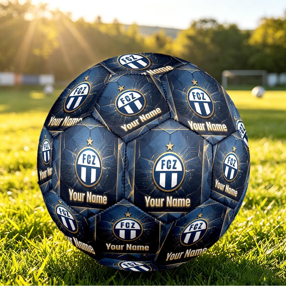 Personalized Size 5 Football FC Zürich Pattern Outdoor Game Sports Ball Gift