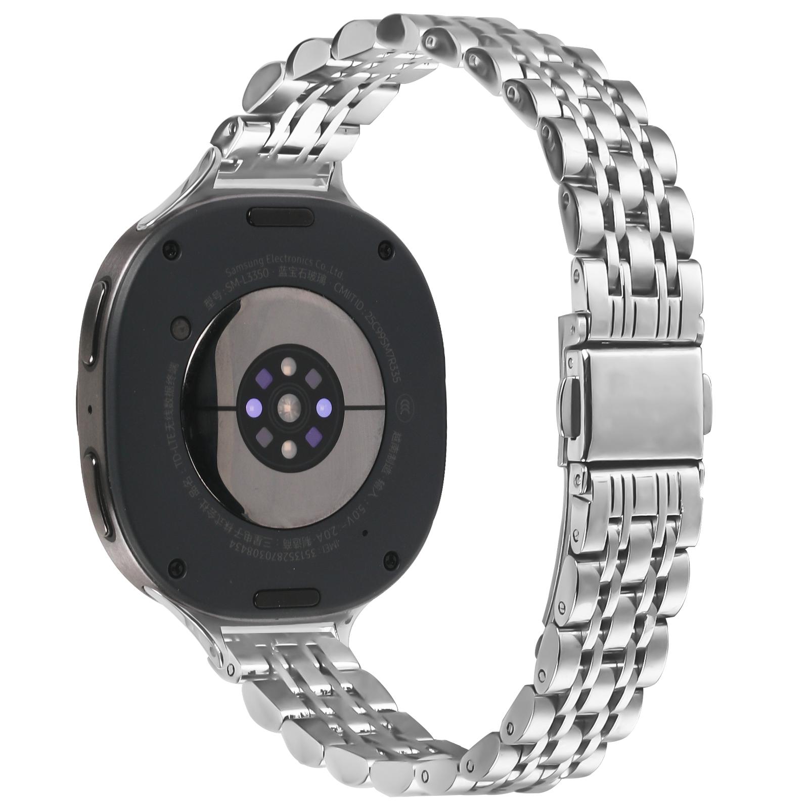

Watch Band For Samsung Galaxy Watch8 40mm 44mm/Watch8 Classic 46mm , Slim 7-Bead Stainless Steel Strap